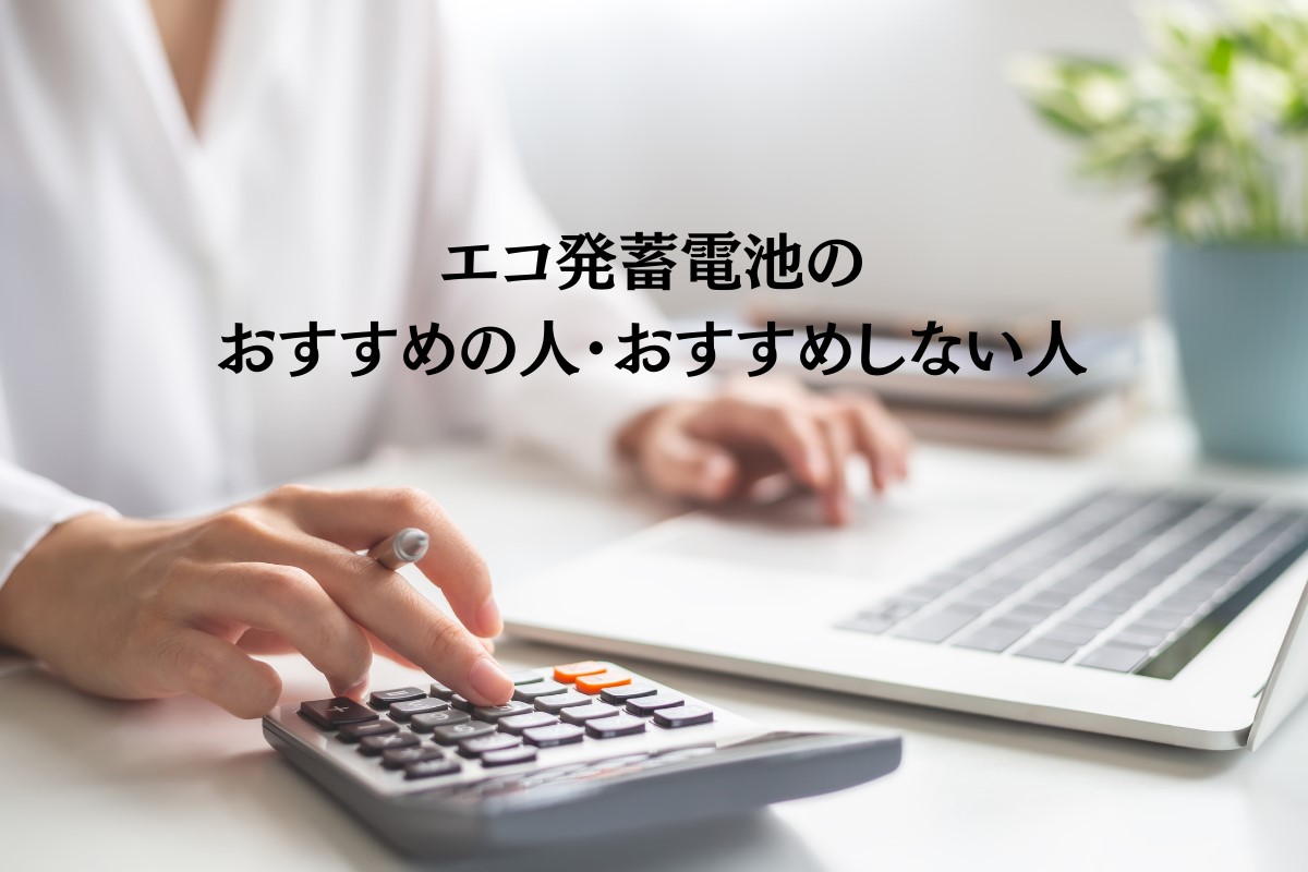 エコ発蓄電池がおすすめの人