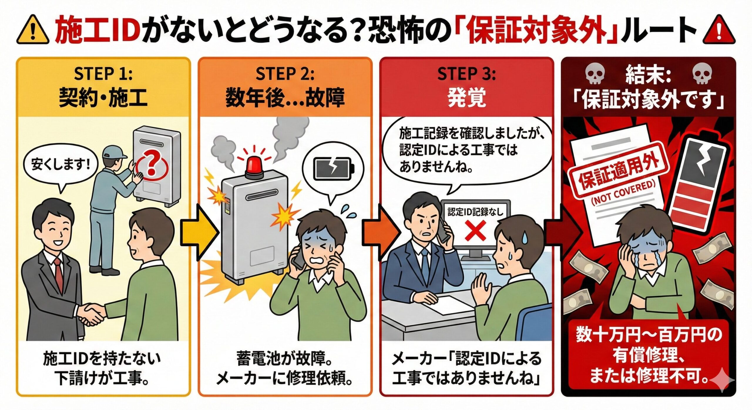 施工ID未所持のリスクフロー図